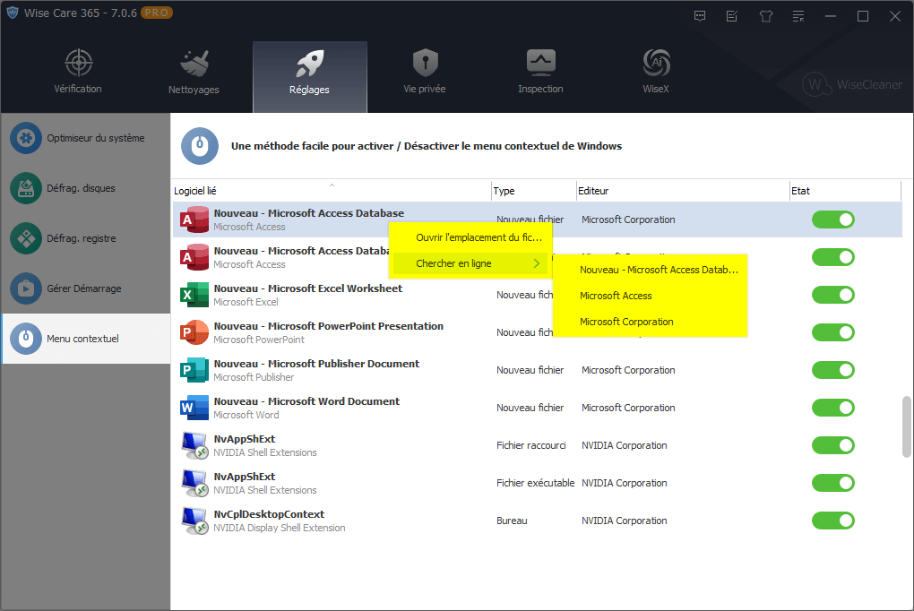 WiseCare365-Reglages-Menucontextuel
