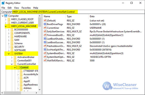 Registry Editor