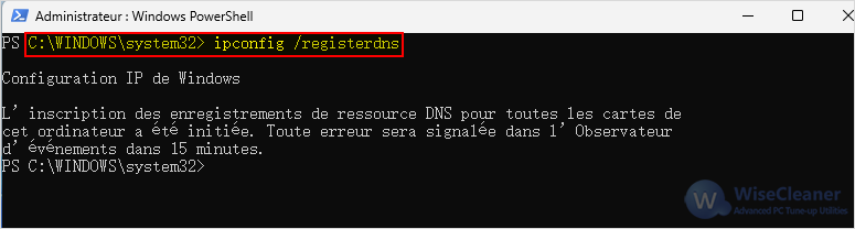 ipconfig /registerdns