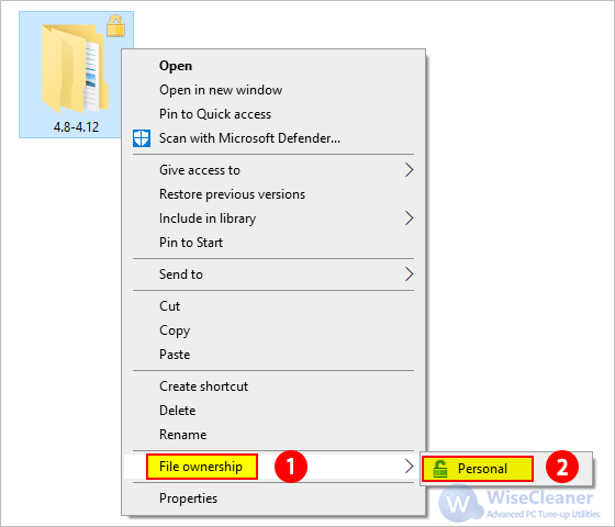 File ownership-Personal