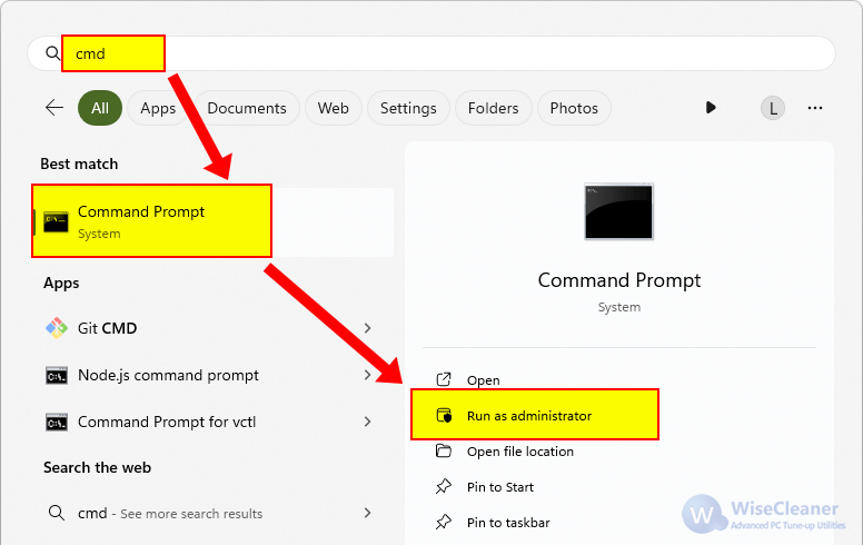 open command prompt