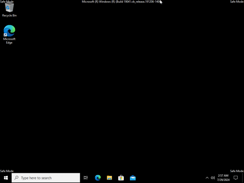 safe mode in windows 10