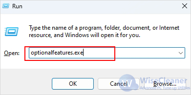 open the Windows Features dialog.